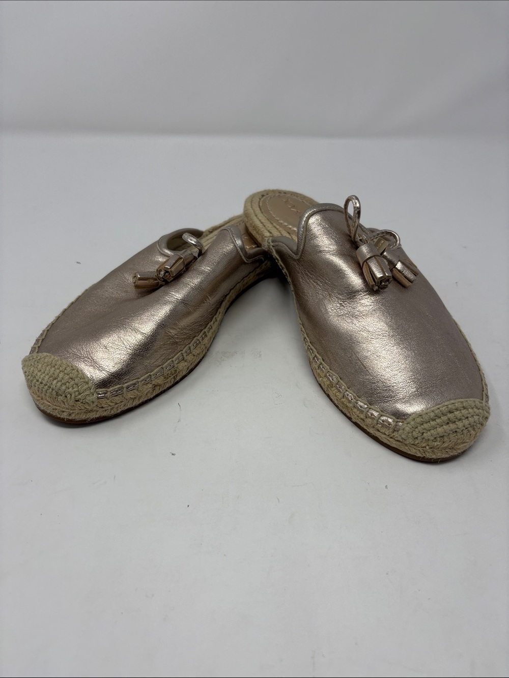 Coach Metallic Espadrille Mule with Tassel Accent - Women's 6.5